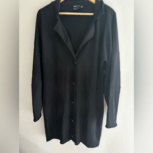 ASOS Sleeve dress mini long sleeve blazer dress with buttons in black SIZE 12